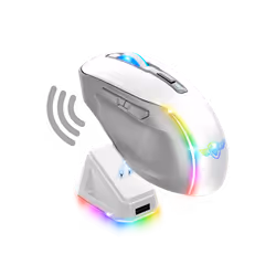 Souris Gaming Sans Fil Spirit of Gamer ELITE M50 ARTIC - Rétro-éclairage RGB 7 modes - Résolution: 8000 DPI - Accélération: 1 ...