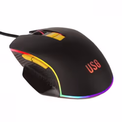SOURIS USG COMPASS 7 couleurs de rétroéclairage RGB avec 6 différents effets lumineux, 6 niveaux de DPI de 800 à 6400, Câble  ...