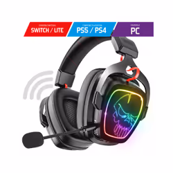 Spirit of Gamer MIC-XH1500 écouteur/casque Avec fil &sans fil Appels/Musique Bluetooth Noir