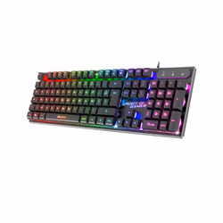 Spirit of Gamer PRO-K1, Avec fil, USB, Clavier à membrane, AZERTY, LED, Noir