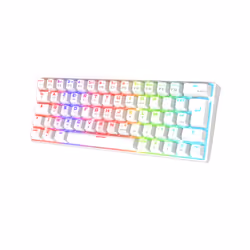 Spirit of Gamer XPERT-K200, 60%, Sans fil, Bluetooth, Clavier mécanique, LED RGB, Blanc