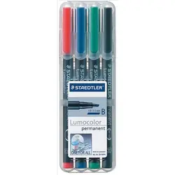 Staedtler 314 WP4 marqueur indélébile Noir, Bleu, Vert, Rouge