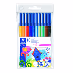 Staedtler Noris 326, 10 couleurs, Noir, Bleu, Marron, Vert, Bleu clair, Orange, Rouge, Violet, Jaune, 1 mm, Couleurs assortie ...