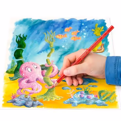 Staedtler Noris aquarell 144 10 Noir, Bleu, Bordeaux, Marron, Vert, Vert clair, Mauve, Marine, Orange, Pêche, Rouge, Jaune 12 pièce(s) - Vue supplémentaire 4