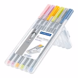 Staedtler triplus fineliner 334, Multicolore, Gris, Polypropylène (PP), 0,3 mm, 6 pièce(s)