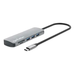Station d'accueil MANHATTAN multiport USB-C PD 9 en 1 HDMI 4K – Sliver