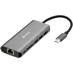 Sandberg USB-C Dock HDMI+LAN+SD+USB,61W