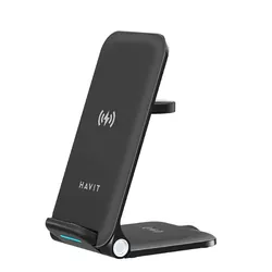 STATION DE CHARGE SANS FIL AVEC REVEIL D'ALARME HAVIT W3031/ NOIR