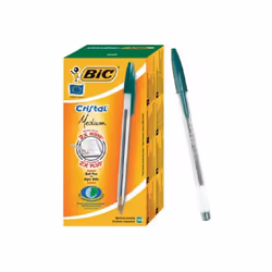 Stylo à bille Cristal Medium BIC - Vert -- Stylo à bille Medium - Epaisseur de trait: 1.0 mm - Couleur Vert - Forme ergonomi ...