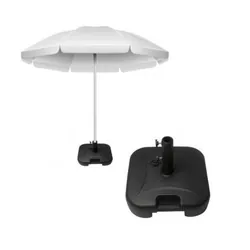 Support Parasol En Plastique Noir