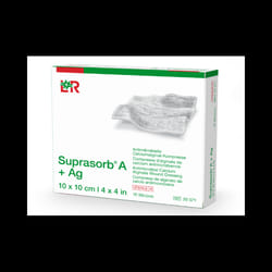 Suprasob A + Ag Compresse d'alginate de calcium anti microbienne 10x10cm boite de 10pcs