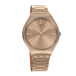 Swatch Goldtralize Montre bracelet Unisexe Quartz Or rose