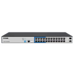 Switch D-Link 24-Port Gigabit Managed PoE+ - Type de boîtier De bureau 1U - Gigabit Ethernet - Ports 24x 10/100/1000 (PoE+) - ...