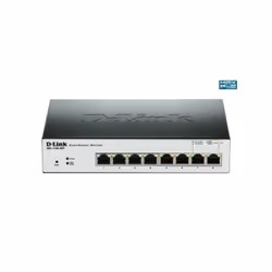 Switch D-Link 8 ports Gigabit 10/100/1000 Mbps PoE Smart green switch