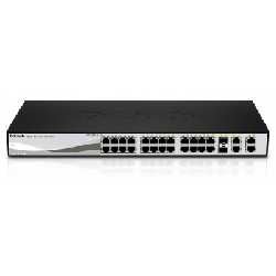 Switch D-Link DES-1210-28 24 ports 10/100 Mbps + 4 ports Gigabit