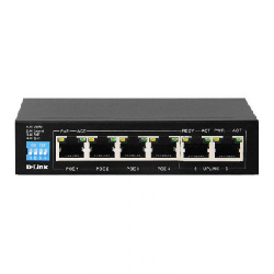 Switch D-LINK DGS-F1006P 6 ports 10/100/1000 Mbps avec 4 Ports PoE - Noir