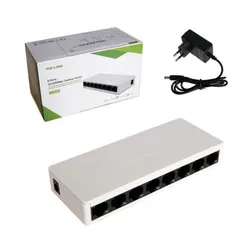 Switch de bureau PIX-LINK 8 Ports 10/100 Mbps / Blanc