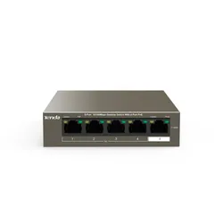 Switch Éthernet PoE Noir 10/100 Mbps - Alimentation via Port (TEF1105P-4-63W)