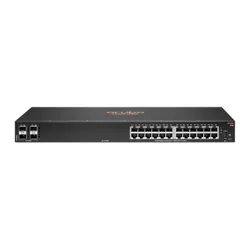 Switch Gigabit Ethernet 24 ports + 4 SFP+ Noir Aruba 6100, Géré L3, 1U