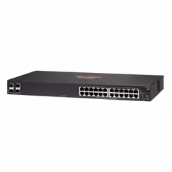 Switch Gigabit Ethernet 24 ports + 4 SFP+ Noir Aruba 6100, Géré L3, 1U