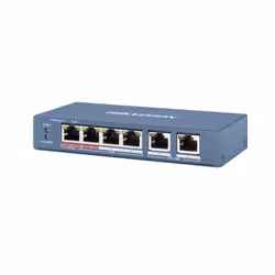 Commutateur POE non géré Fast Ethernet à 4 ports 10/100 Mbps et 2 ports RJ45 10/100 Mbps - Transmission PoE longue portée jus ...