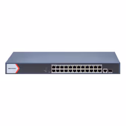 Switch Smart POE 24 Port Gigabit - Dépannage à distance - Ports : 24 × port PoE Gigabit, 1 × port Gigabit RJ45, 1 × port fibr ...