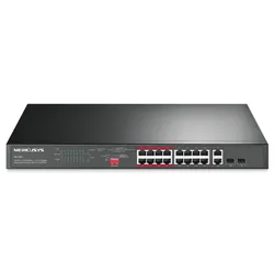 Switch Rackable Mercusys 16 Ports 10/100Mbps PoE+ avec 2 Ports Giga et 2 SFP 1Gb