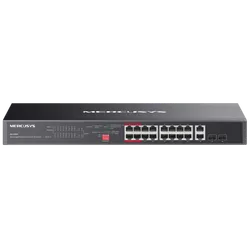 Switch Rackable Mercusys 16 Ports Giga PoE+ avec 2 Ports Giga et 2 SFP Slot 1Gb
