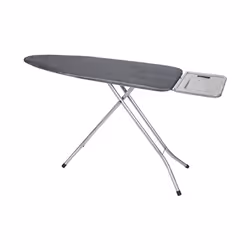 Table à Repasser ZILAN - Repose-fer ergonomique - Tissu en coton coloré - Dimensions: 38 x 110 cm - Couleu: Gris -