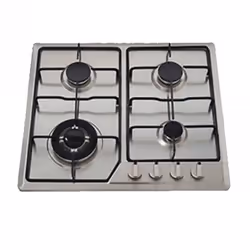 Plaque de Cuisson AUXSTAR - Type de plaque: Gaz Bouteille ou Gaz Naturel - Largeur: 60 cm - Nombre de Foyers: 4 Foyers - Gril ...