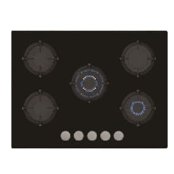 Table De Cuisson AZUR AZ-7525 5 Feux 70cm - Noir
