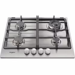 Plaque de Cuisson WHIRLPOOL - Type de Plaque: à Gaz - Largeur: 60 cm - Nombre de Feux: 4 Feux - Puissance maxi gaz: 7800 Watt ...