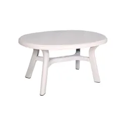 Table de Jardin Ovale NAWRES (J) 140*90cm Blanc Lait