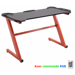 Table Gaming DOWINX ZK-Z002 - Structure : Métallique - Poids : 20 kg - Plateau : En panneau dérivée du bois - Avec commande R ...