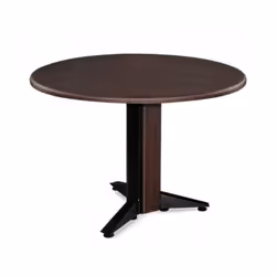 Table de réunion ronde « PVC » de diamètre de 120 et hauteur 75 cm - Dimensions :Ø 120 / H 75 cm