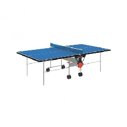 TABLE PING PONG TRAINING INDOOR PLANCHE BLUE GARLANDO + ROUE