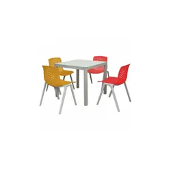 TABLE SERENA 80*80 (TOP VERRE) TC0063V