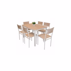 Table SERENA Top en PVC - Socle métallique et finition Epoxy - Design moderne, élégant et trés pratique - Chaises non inclues ...