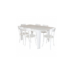 Table SOTUFAB Extensible 130/170 x 90 - Marbré & Blanc