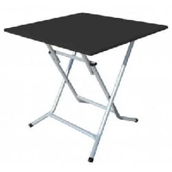 Table SOTUFAB Pliante Carre 70x70 PVC - Noir