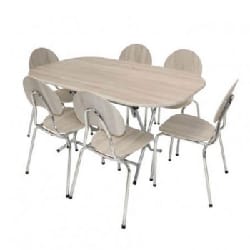 Table SOTUFAB Pliante Ovale 146x94 PVC - Chène Brut
