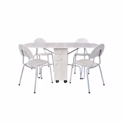 Table SOTUFAB Rabattable Petit Modèle - Top en PVC avec Tiroirs - Design moderne et trés pratique - Chaises non inclues - Dim ...