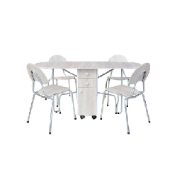 Table SOTUFAB Rabattable PM 160x80 PVC - Chène Brut