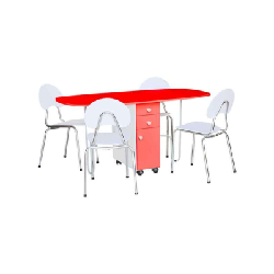 Table SOTUFAB Rabattable PM 160x80 PVC - Rouge