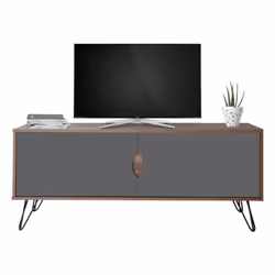 Table TV SOTUFAB FUSION - 2 x compartiments - Design élégant et moderne - Dimensions: 58 x 140 x 40 cm - Couleur: Siroko & Gr ...