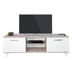 Table tv sotufab JOY - CHÊNE BRUT & BLANC (TV081CB-BC)