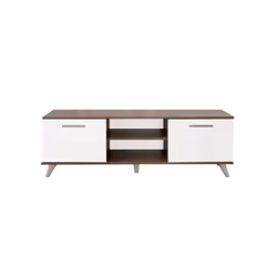 Table TV SOTUFAB JOY - Design élégant et moderne - Nombre et type de rangements: 2 portes et 2 niches - Dimensions: 50 x 150  ...