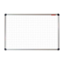 TABLEAU BLANC MAGNÉTIQUE À CARREAUX 180 X 100