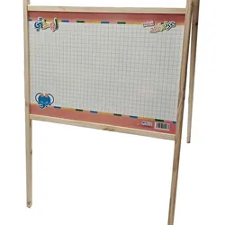 Tableau D'apprentissage En Bois Double Face Pour Enfant - Rose