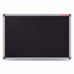 Tableau Noir Magnétique à Craie - Dimensions: 150 x 100 cm - Cadre en aluminium anodisé classique - Surface en acier laqué en ...